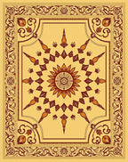 Sunburst Floral Intricate Pattern Rug