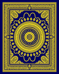 Ornate Circular Emblem Pattern Style Rug