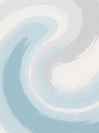 Abstract Blue Gray Swirl Rug