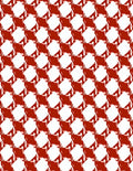 Red White Houndstooth Pattern Rug
