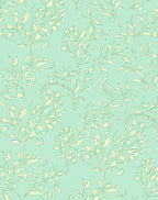 Delicate Pastel Leaf Pattern Rug