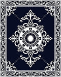 Ornate Floral Mirror Design Rug
