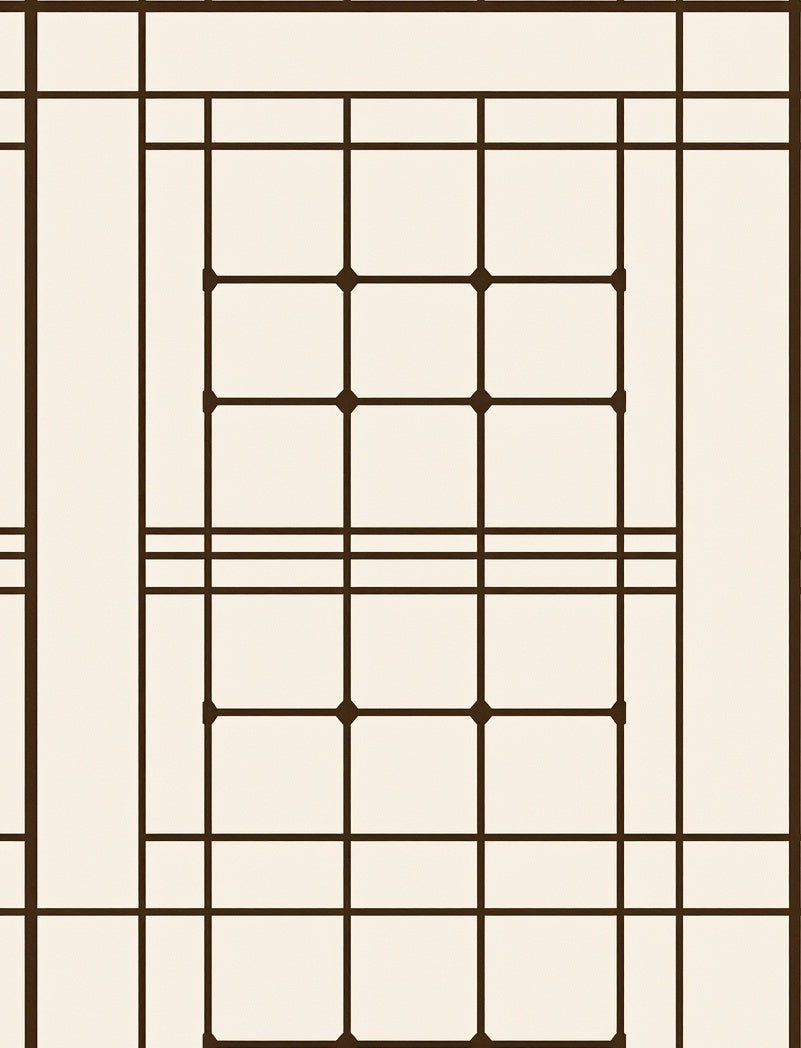 Modern Geometric Grid Pattern Rug