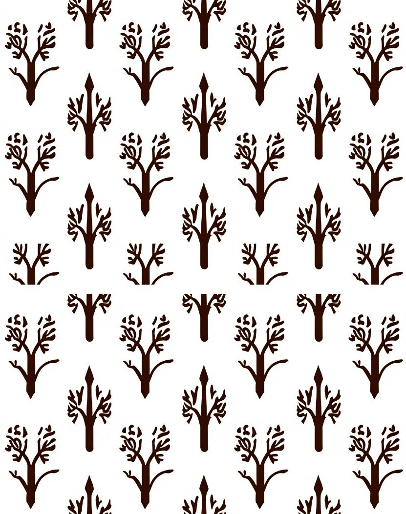 Stylized Tree Pattern Design Rug
