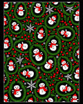 Festive Snowman Wreath Holiday Rug