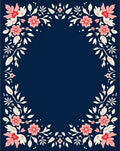 Floral Pattern Design with Red Accents Rug
