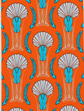 Art Nouveau Fan Leaf Pattern Rug