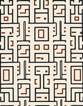Abstract Geometric Lines Pattern Rug