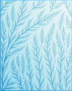Light Blue Feather Pattern Design Rug