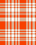 Bold Orange White Checkered Pattern Rug