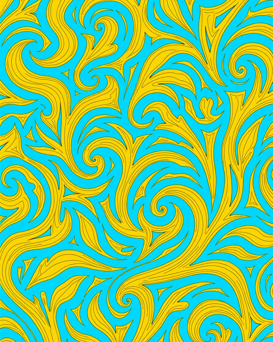 Sunny Swirls Leafy Trails Rug