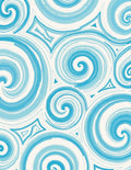 Oceanic Swirl Pattern Design Rug