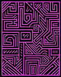 Bold Pink Maze Geometric Design Rug