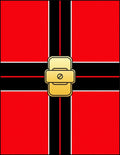 Bold Red Black Gold Plaid Rug