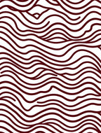 Maroon Organic Wavy Lines Rug