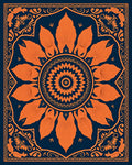 Orange Blossom Mandala Style Rug