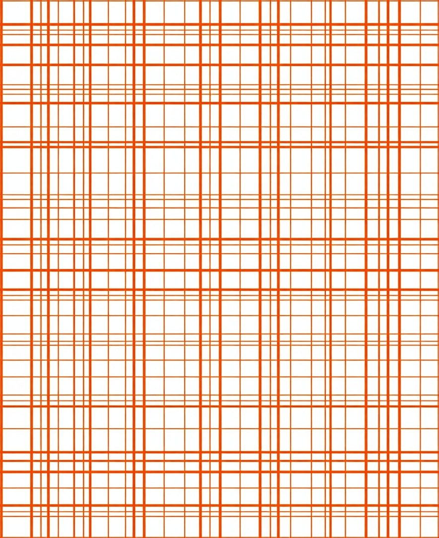Classic Orange Checkered Pattern Rug