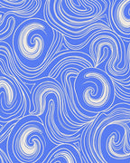 Blue Swirls Abstract Pattern Rug