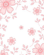 Feminine Pink Floral Branch Design Rug