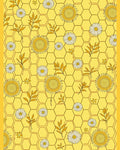 Yellow Daisy Honeycomb Pattern Rug