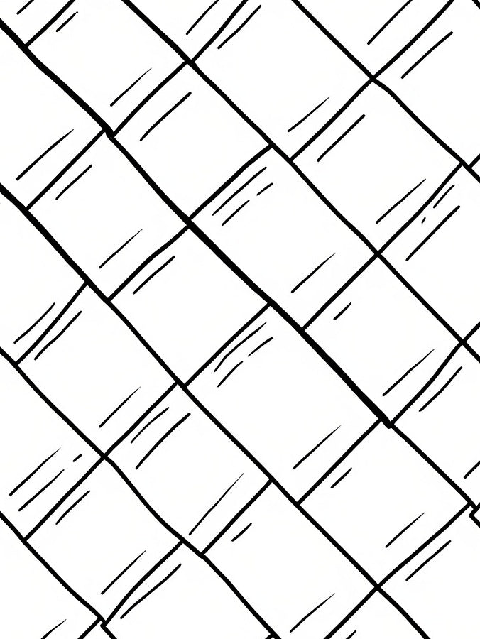 Diagonal Basketweave Style Pattern Rug