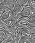Abstract Black White Swirl Pattern Rug