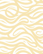 Soft Yellow Abstract Swirl Design Rug