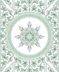 Green Floral Medallion Intricate Pattern Rug