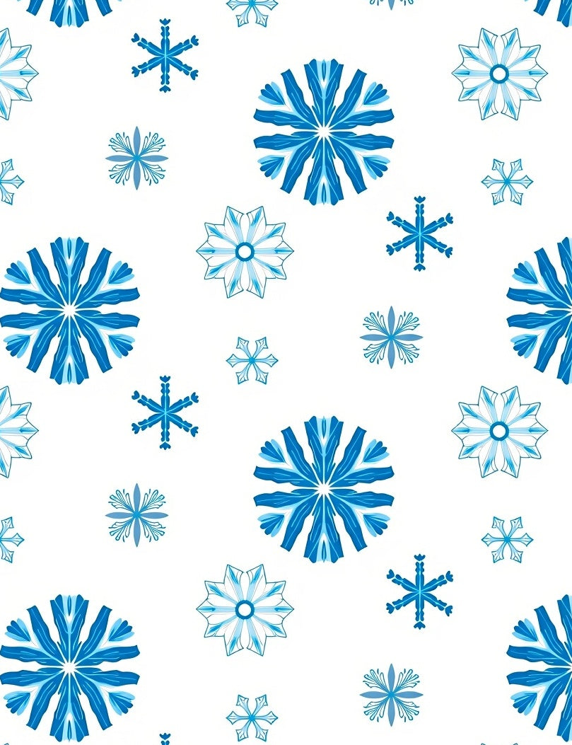 Arctic Blue Snowflake Medley Rug