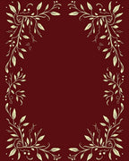 Elegant Swirling Vine And Leaf Design Rug