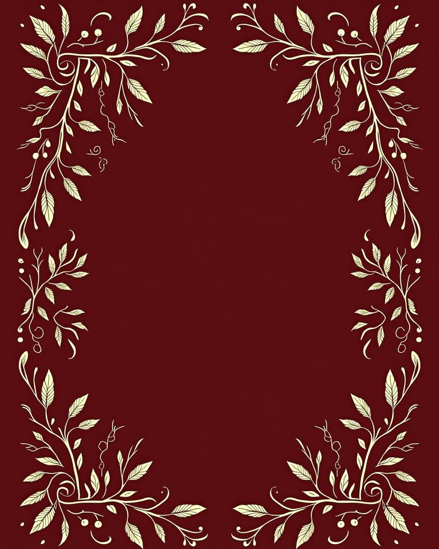 Elegant Swirling Vine And Leaf Design Rug