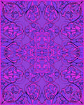 Vibrant Pink Purple Psychedelic Design Rug