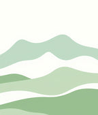 Abstract Gentle Green Hill Design Rug