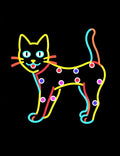 Neon Cat With Polka Dot Pattern Rug