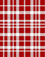 Classic Red White Plaid Pattern Rug