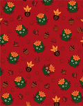 Cute Whimsical Cat Autumn Leaves Rug