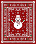 Festive Snowman Winter Holiday Rug