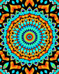 Vibrant Abstract Geometric Mandala Design Rug