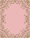 Art Nouveau Pink Floral Swirls Rug