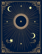 Celestial Sun Moon Star Pattern Rug