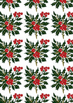 Classic Holly Berry Festive Pattern Rug