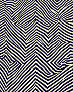 Optical Illusion Zigzag Stripe Pattern Rug