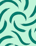 Teal Brush Stroke Pattern Rug