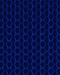 Deep Blue Hexagonal Geometric Pattern Rug