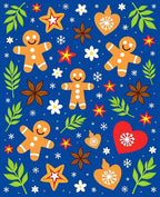 Gingerbread Man Star Pattern Rug