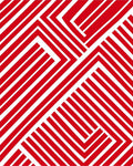 Crimson White Intersecting Lines Rug
