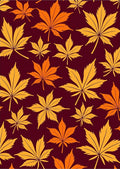 Golden Autumn Leaf Pattern Rug