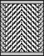 Graphic Arrowhead and Border Design Rug