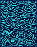 Aqua Wave Patterned Striking Rug
