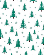 Teal Pine Tree Snowfall Repeat Rug